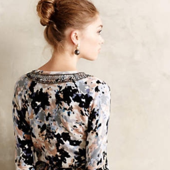 ANTHROPOLOGIE Jeweled Petals Cardigan by Monogram - Picture 2 of 7